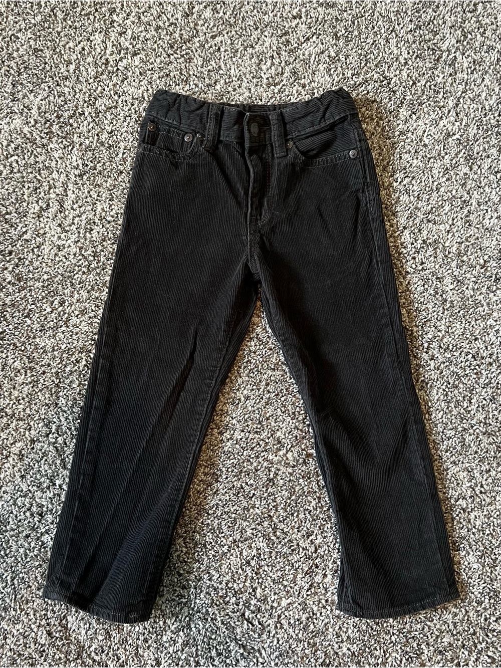 GAP Boys Black Straight Corduroy Pants